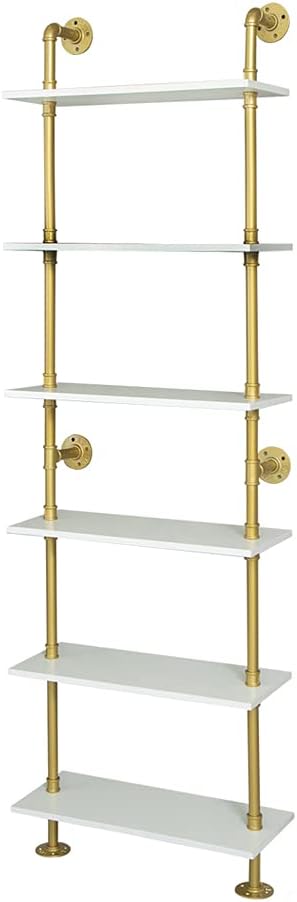 6 Tier Gold Bookshelf Z4785