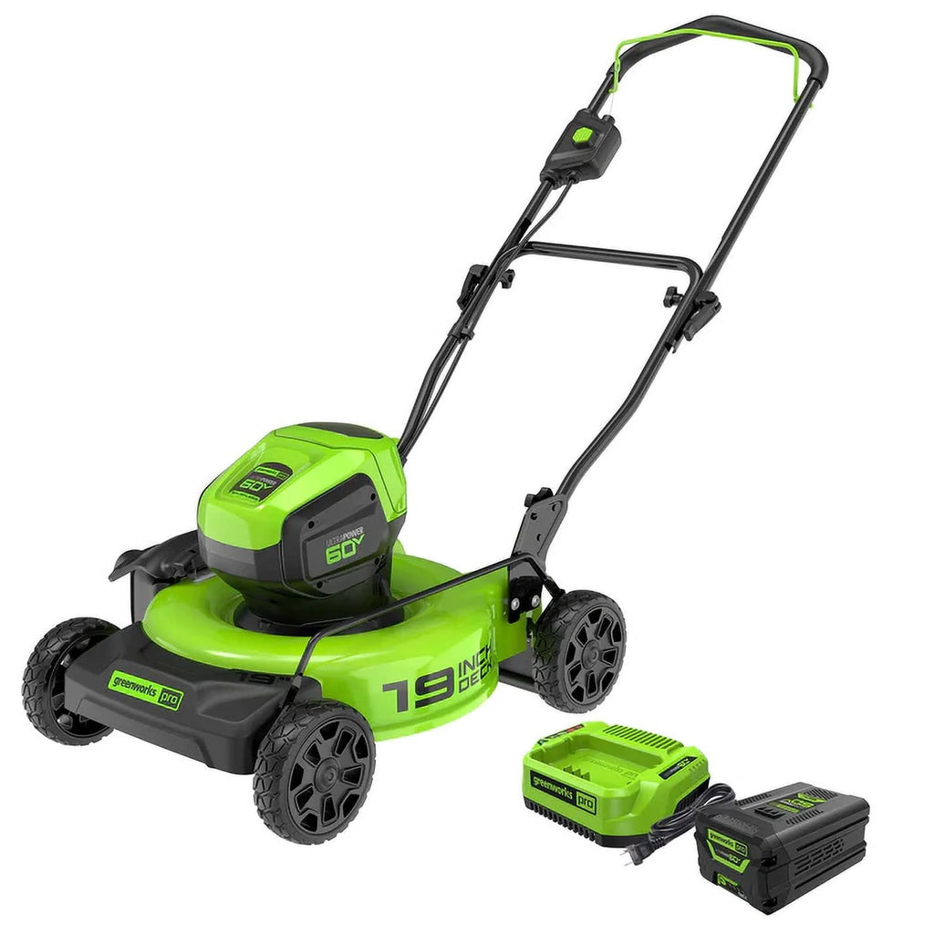 60V 19 Cordless Battery Push Lawn Mower with 5.0Ah Battery & Charger T787