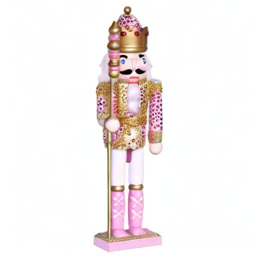 15 Inch Pink Wooden Nutcracker Ornaments Q902