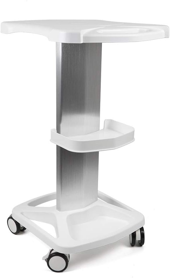Rolling Trolley Cart Aluminum Alloy White F90597