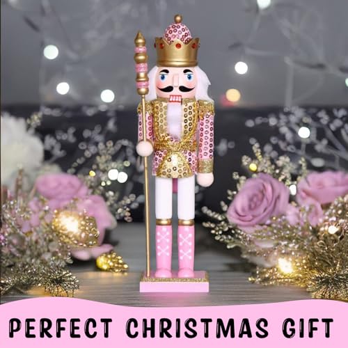 15 Inch Pink Wooden Nutcracker Ornaments Q902