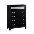 Black 5 Drawer Wooden Chest Y2663