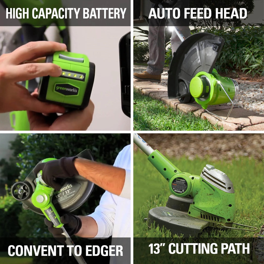 40V Cordless String Trimmer/Edger with Battery & Charger P977