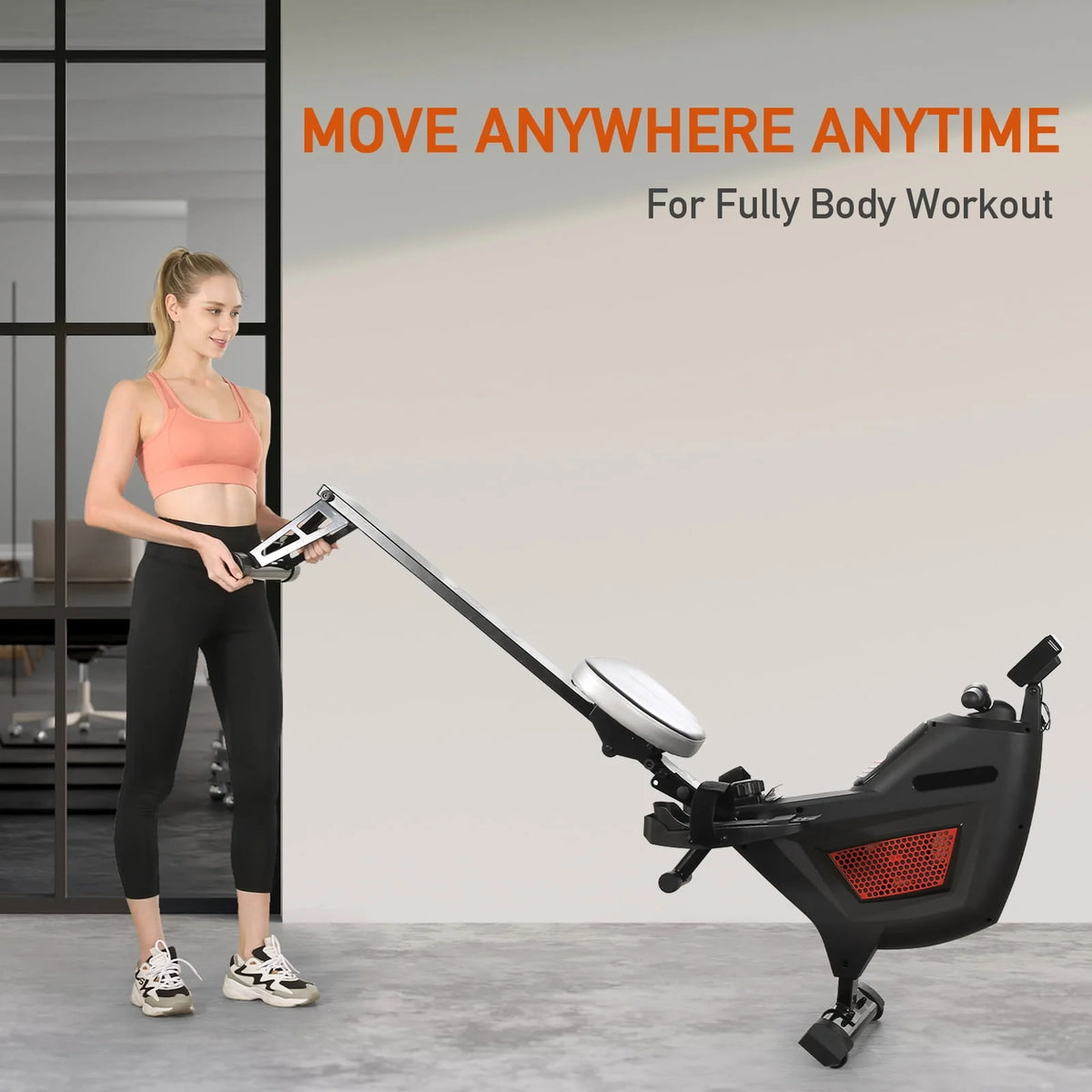 Folding Magnetic Air Rowing Machine W44916