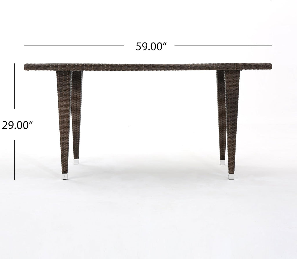 Outdoor Rectangular Wicker Dining Table K57544