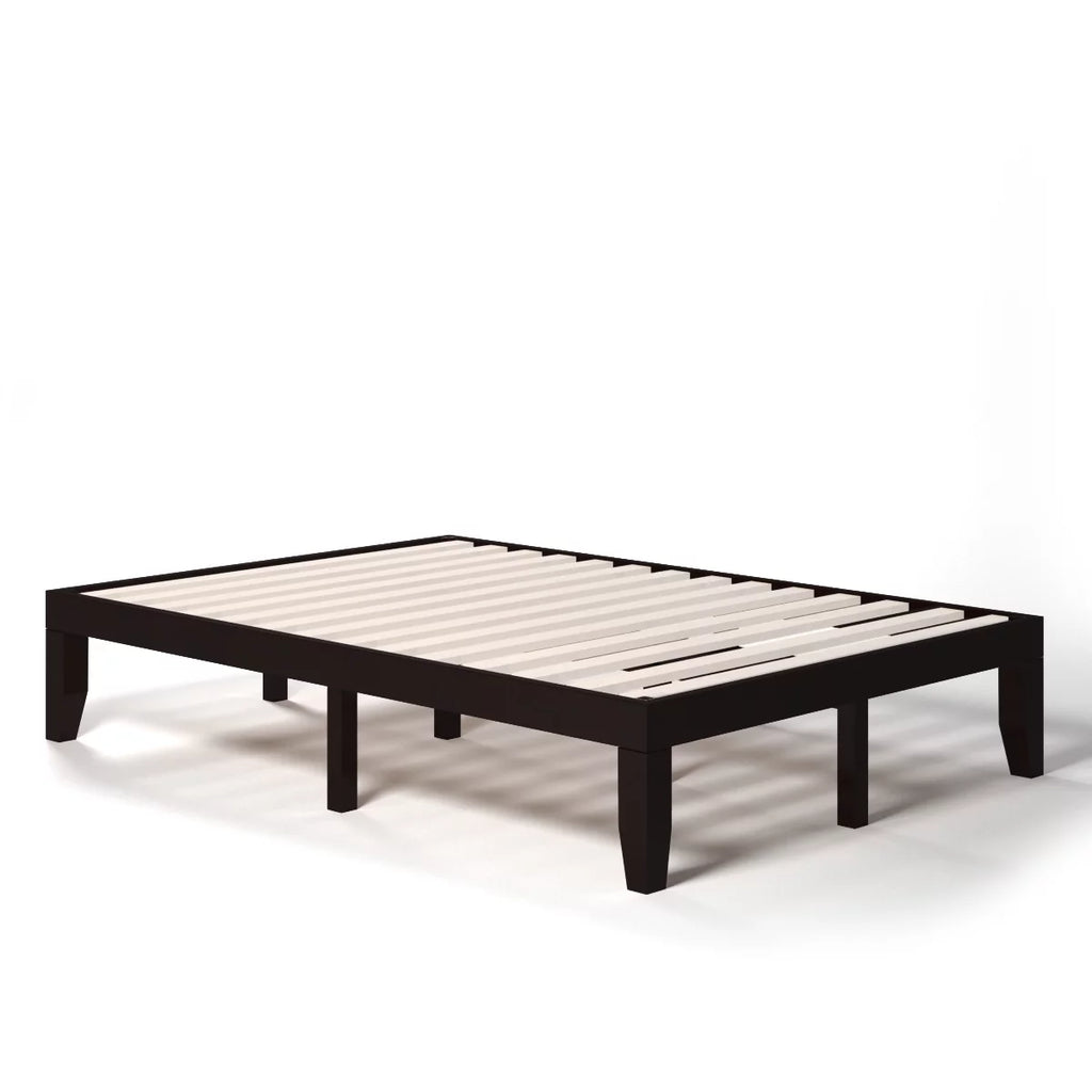 Full Size Wooden Bed Frame with Wood Slats X14308