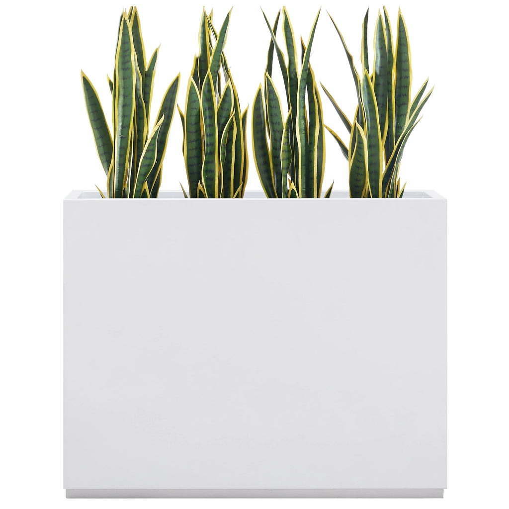 White Metal Planter Box K793