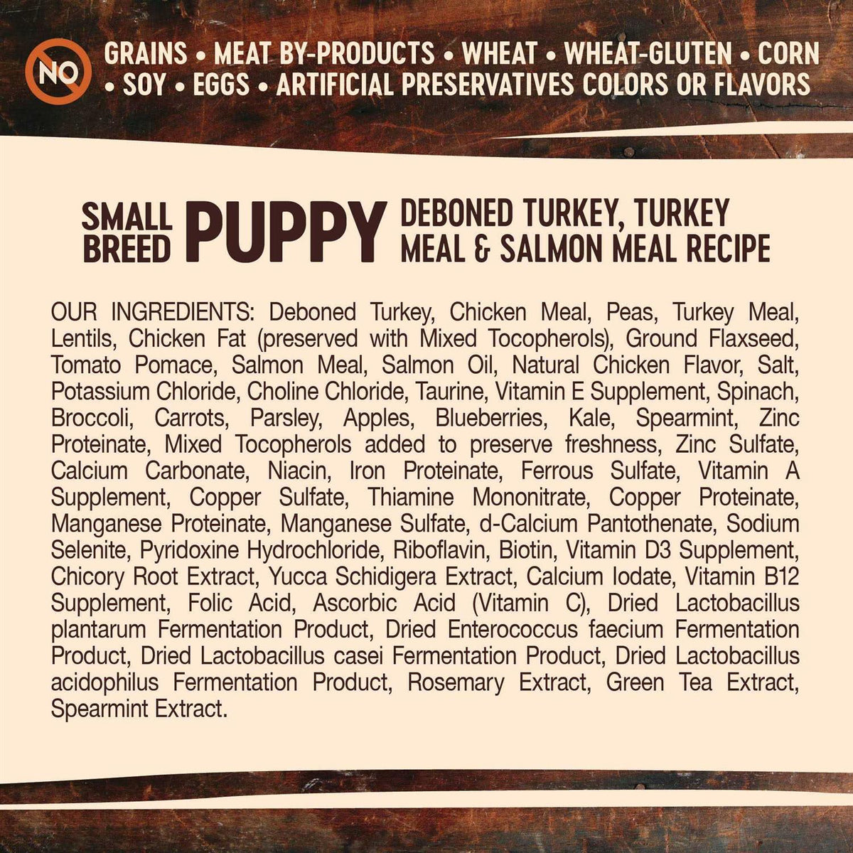 Grain Free Small Breed Dry Puppy Food W51630