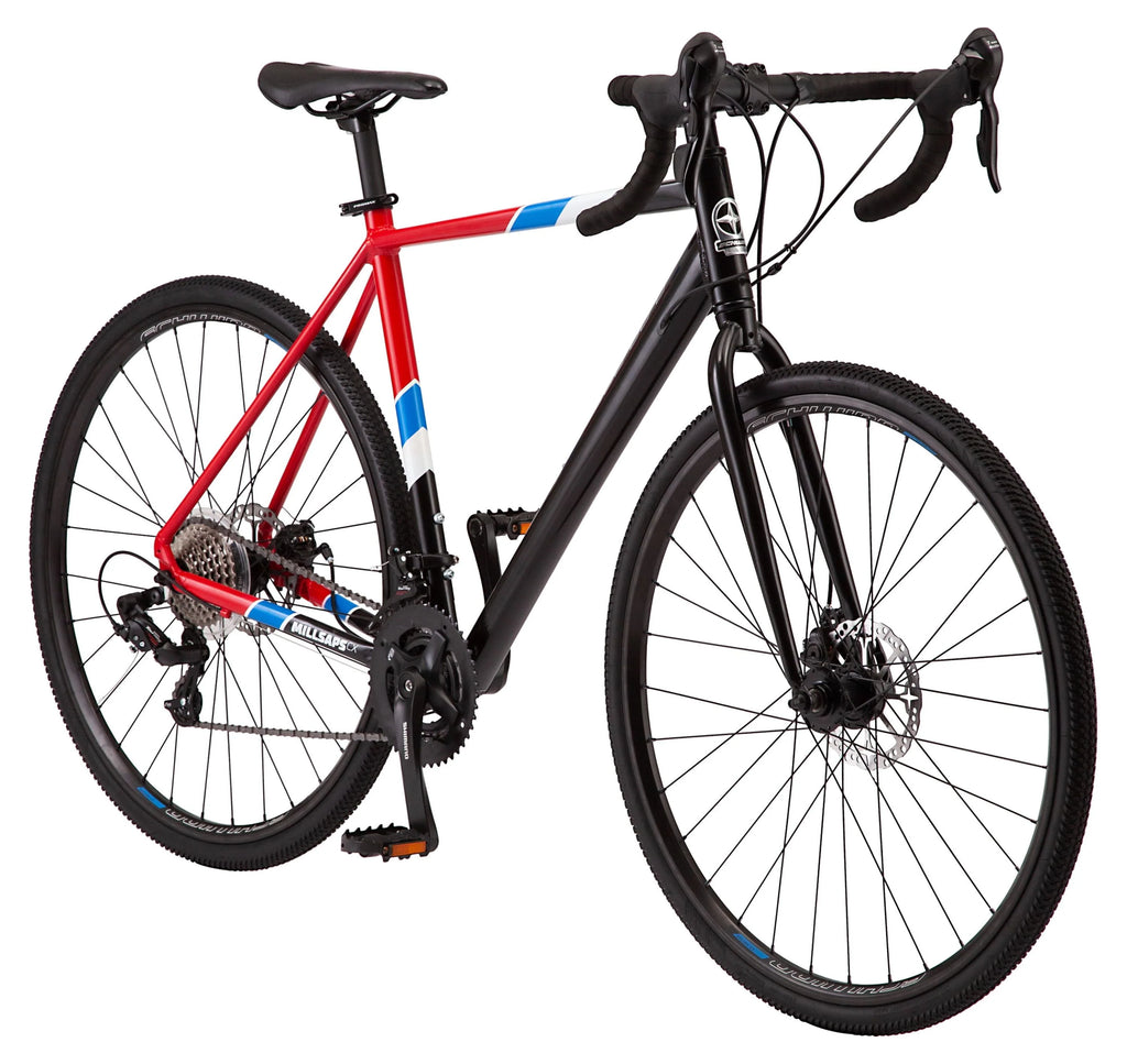 700c 14 Speed Black Red Cyclocross Road Bike E56155