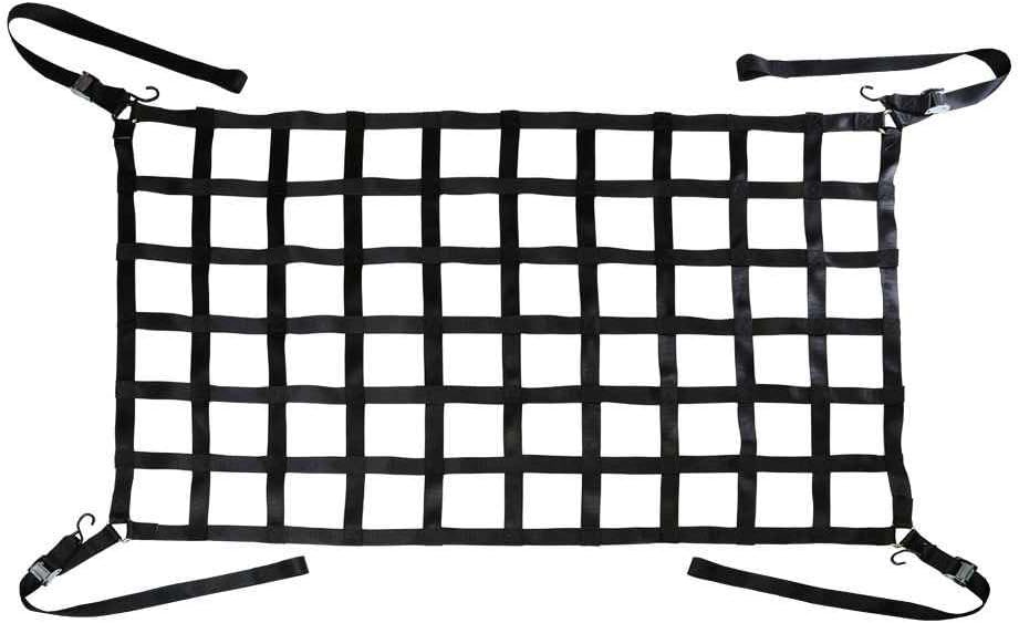 Pickup Truck Bed Cargo Net with Cam Buckles and S-Hooks P4014