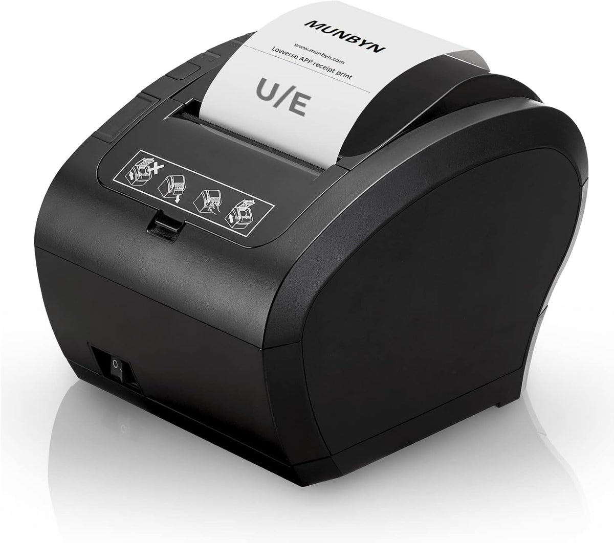 Black 80MM Thermal Receipt Printer with Auto Cutter T53080