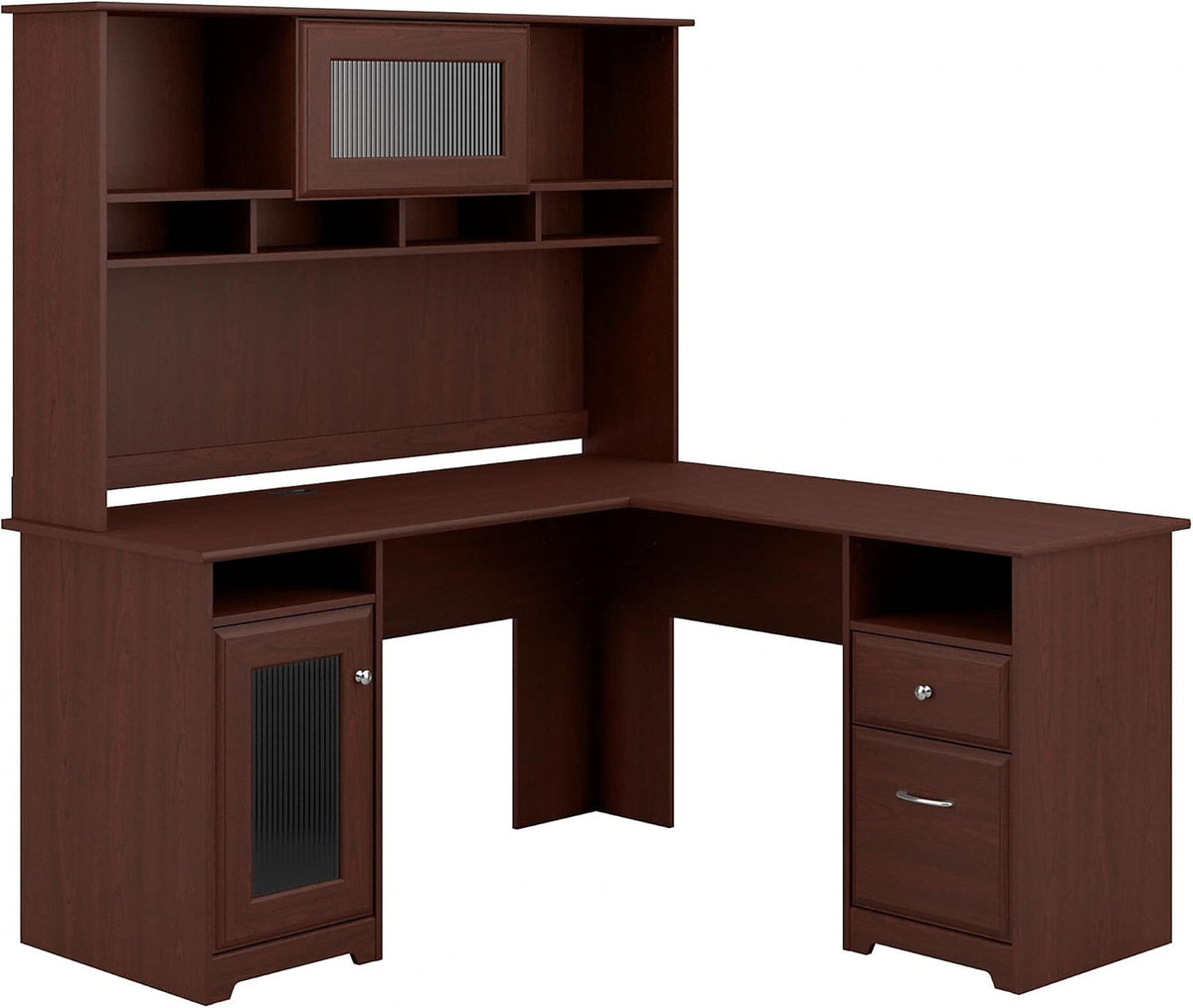 L Shaped Desk with Hutch S8070
