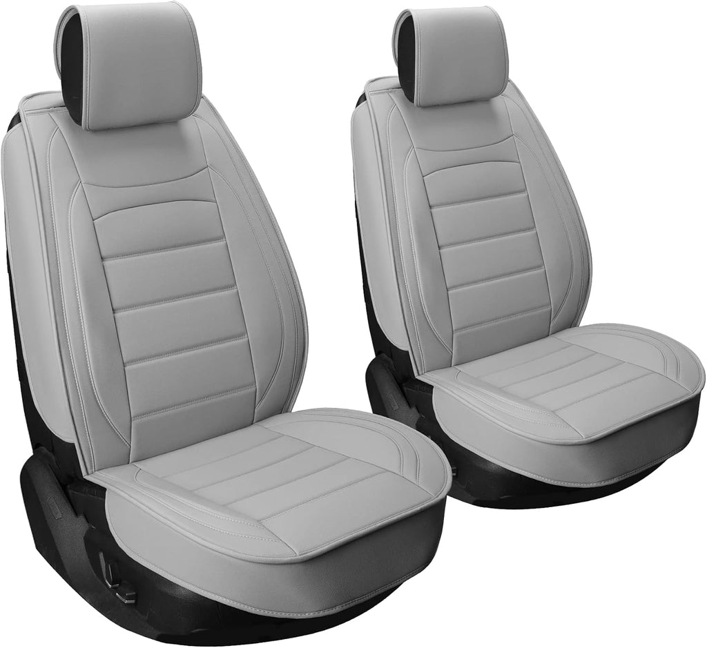 Black Leather Car Seat Covers Full Set C1988