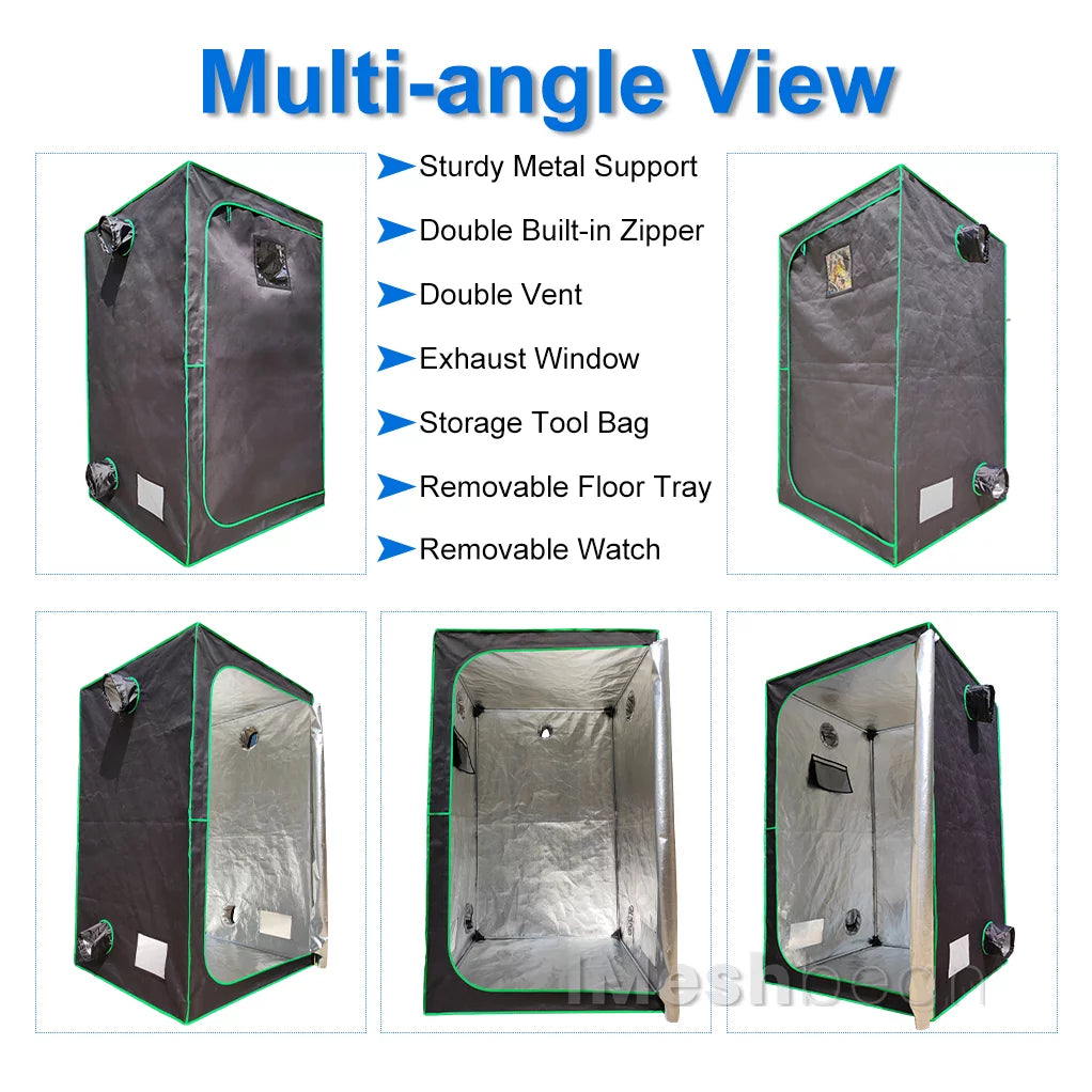 48"x48"x80" Complete Grow Tent Kit with LED Grow Light D923861
