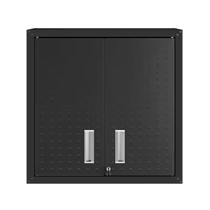 2-Shelf Wall Mount Metal Garage Cabinet in Charcoal Grey R628