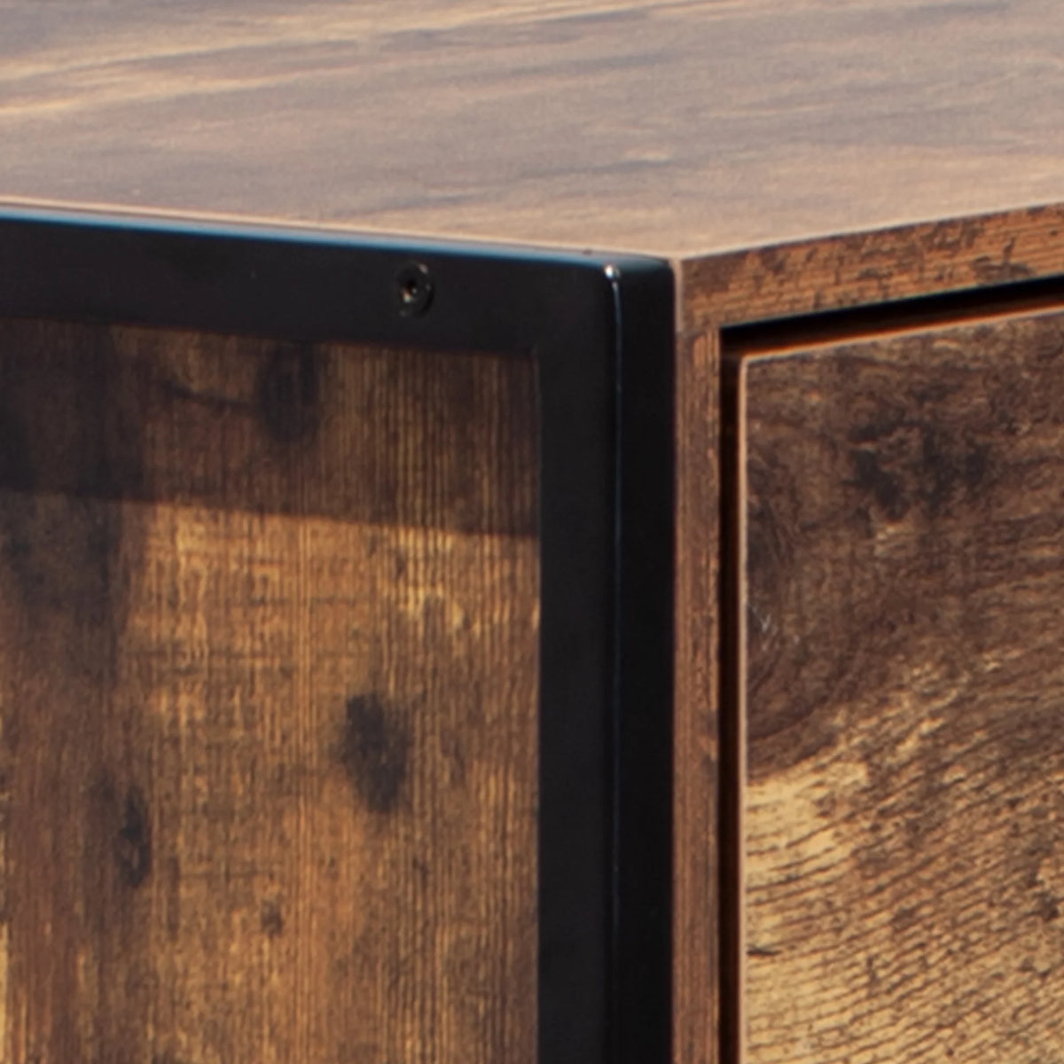 Rustic Brown 4 Drawer Wood Dresser V214147