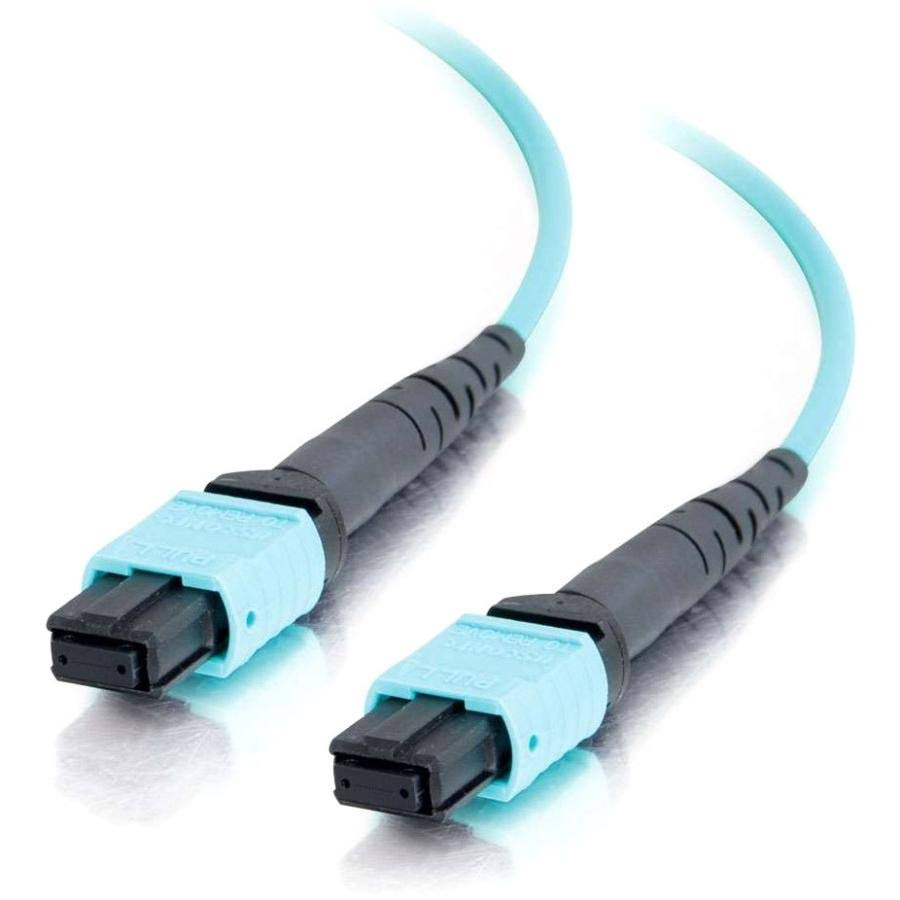 10M MPO to MPO Fiber Array Cable OM4 Plenum Rated Aqua W791675