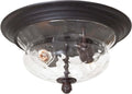 Bronze Cast Aluminum Flush Mount Ceiling Light T90234