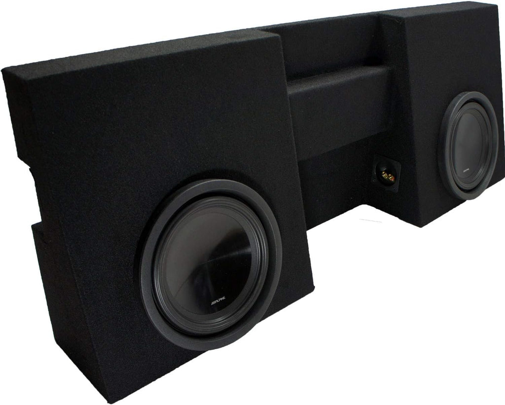 Compatible with 2005-2015 Toyota Tacoma Double Cab Truck Dual 10 Subwoofer Box Enclosure M823452