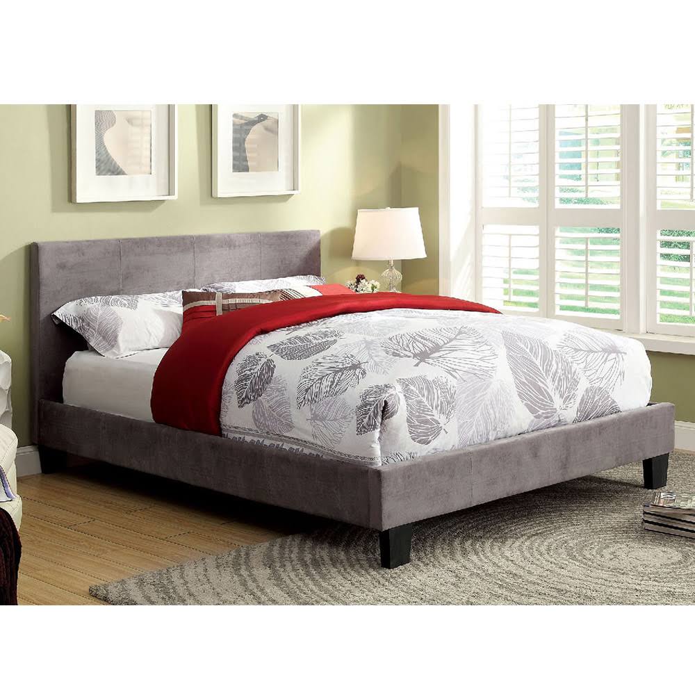 Gray Fabric Full Bed C7641