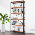 Industrial 5 Shelf Metal and Wooden Bookcase X267