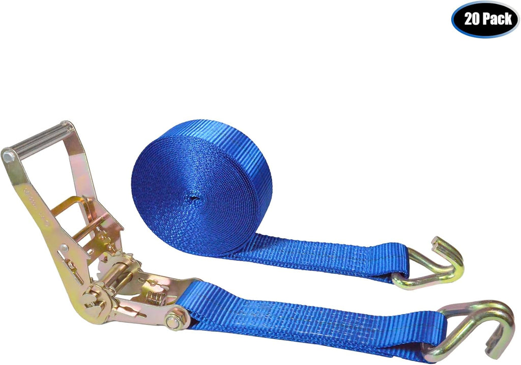 2” x 30’ Double Wire J Hook Ratchet Straps 4 Pack I62808