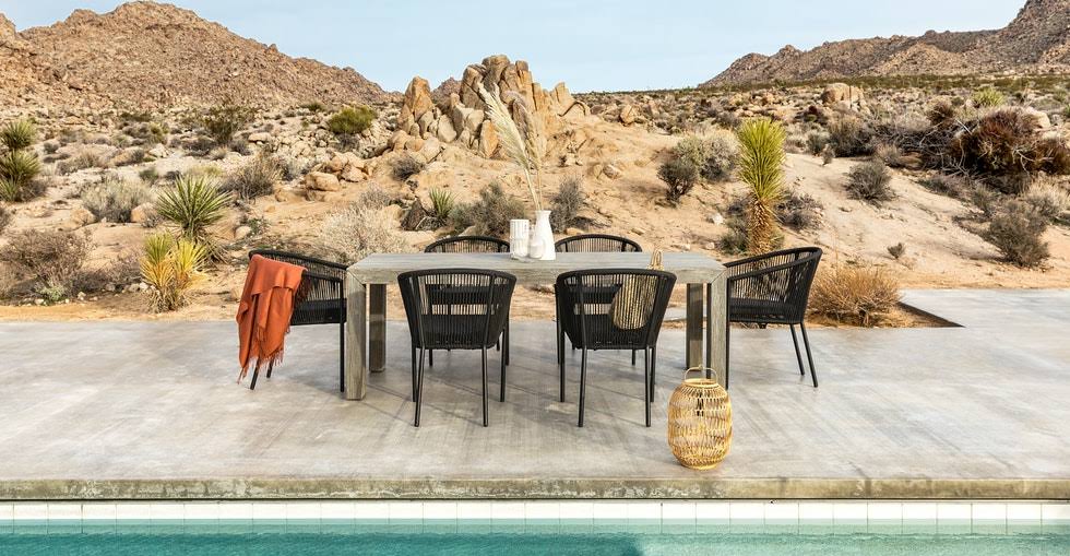 Solid Acacia Outdoor Dining Table for 6 W1071