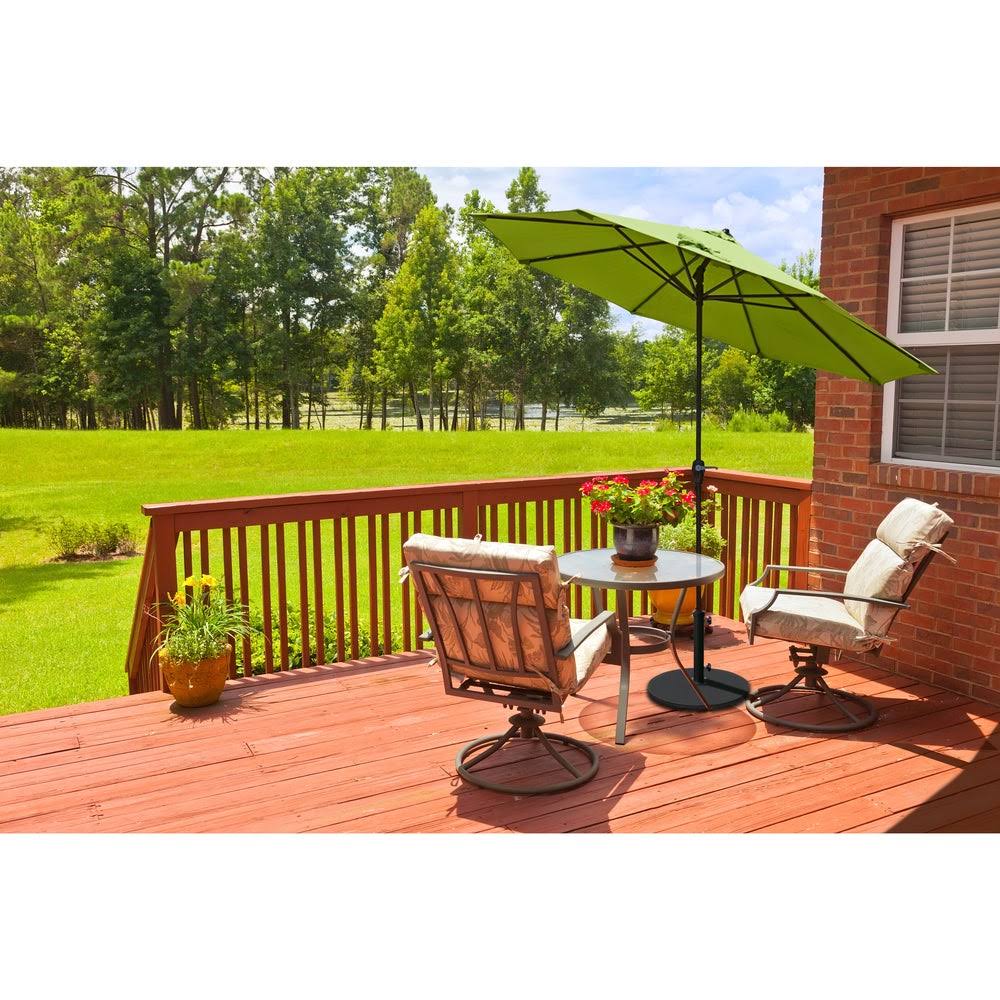 9 ft Aluminum Tilt Crank Lift Patio Umbrella P91974