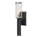 Clear and Black Antique Candle Holder Sconce V603