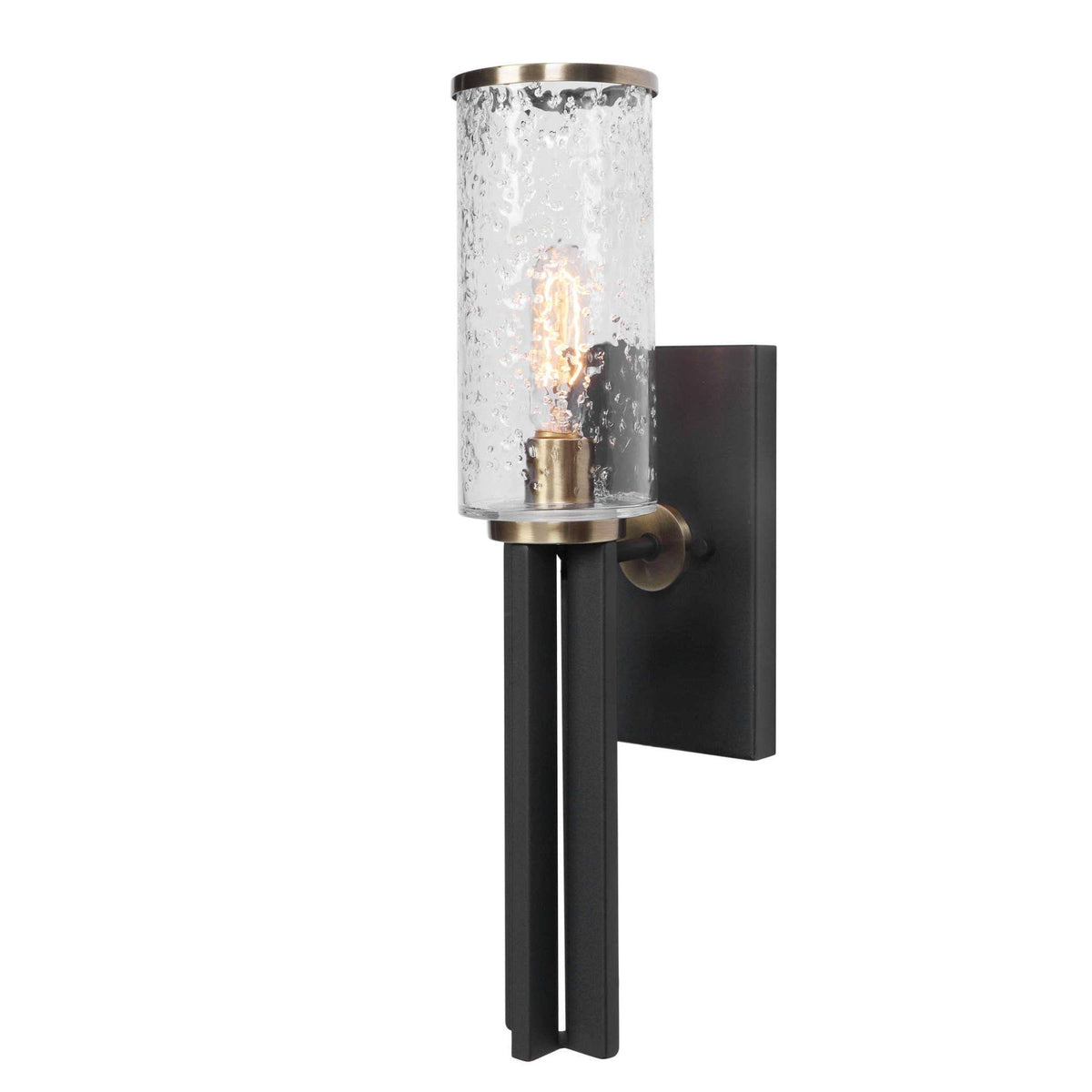 Clear and Black Antique Candle Holder Sconce V603