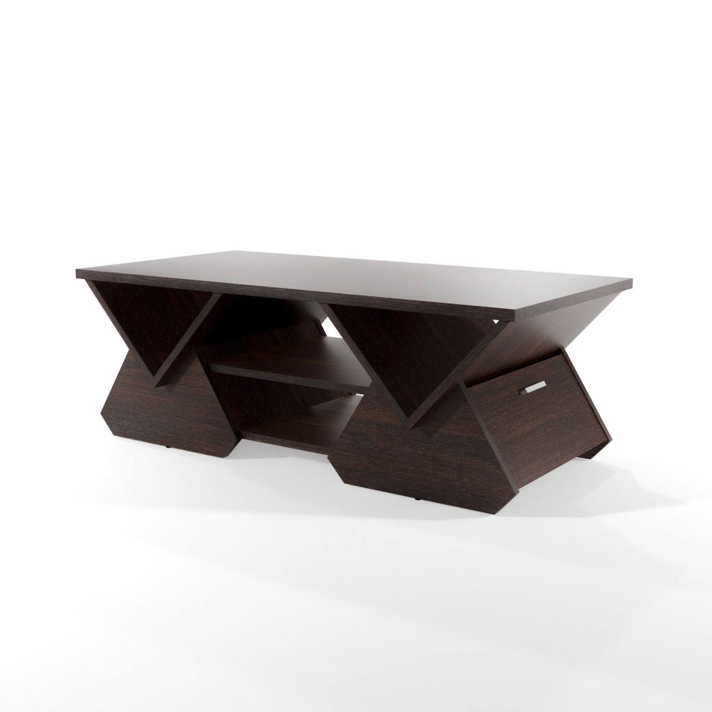 Espresso Geometric Coffee Table Q495015