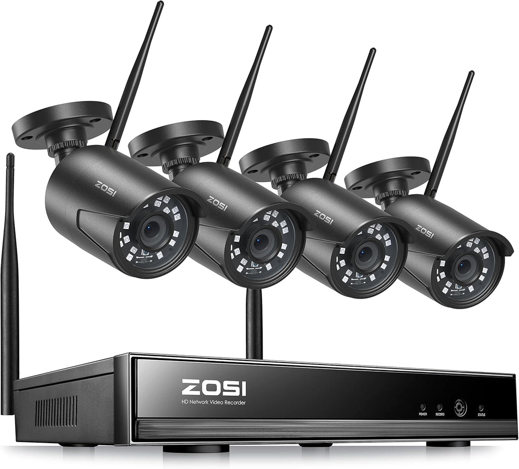 1080p 8 Channel Security Camera System with 4 Bullet Cameras D7142