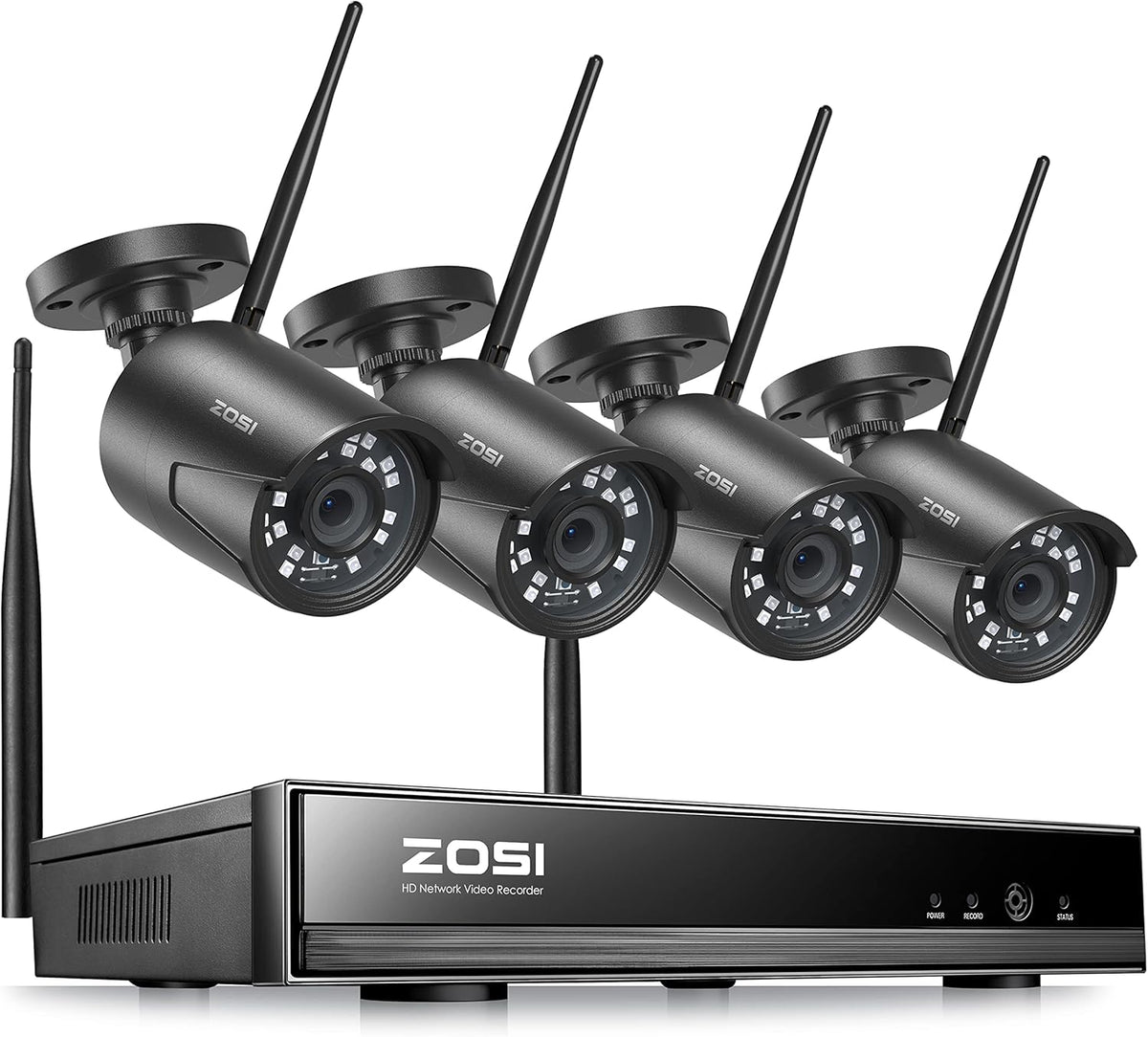 1080p 8 Channel Security Camera System with 4 Bullet Cameras D7142