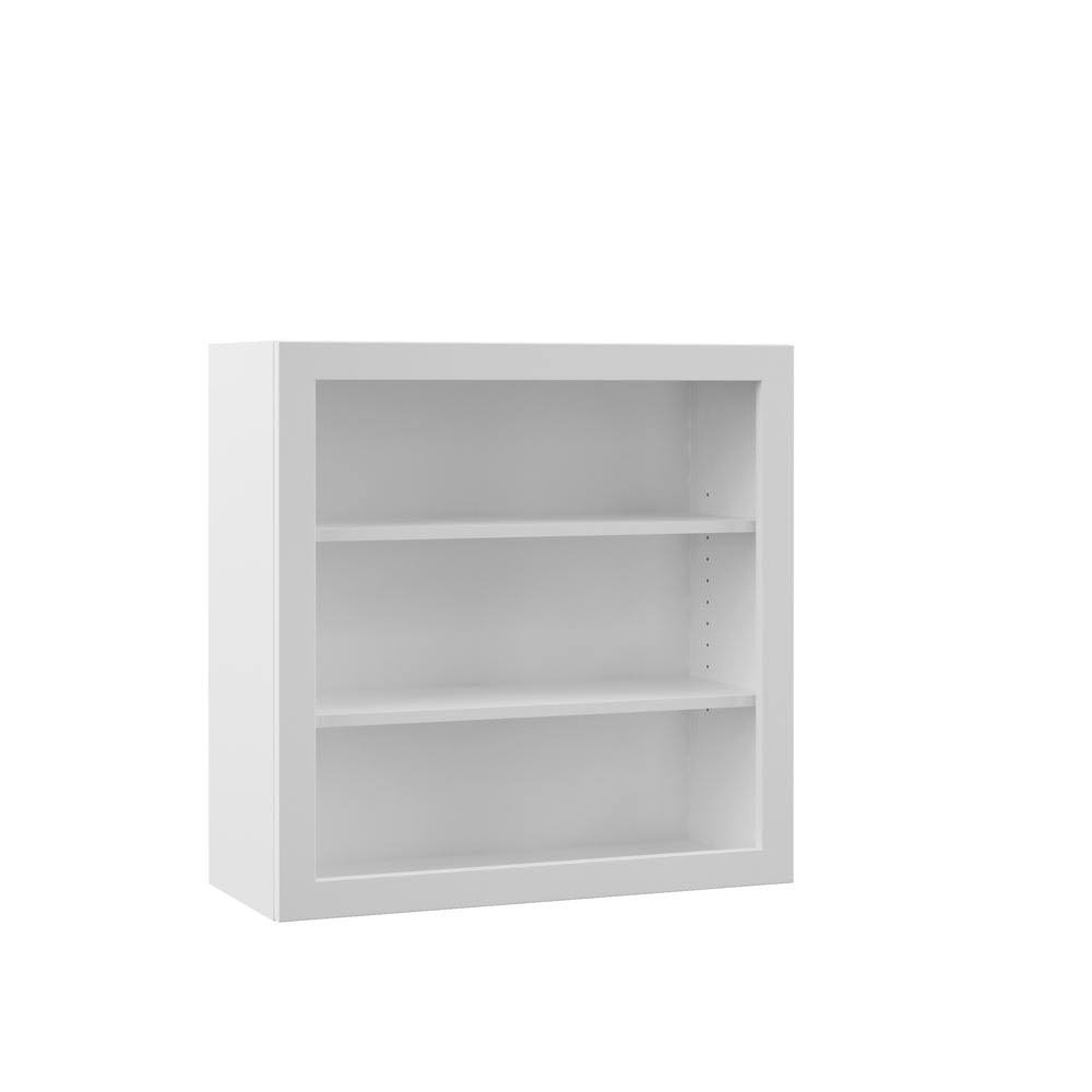White Wall Open Shelf Kitchen Cabinet W120