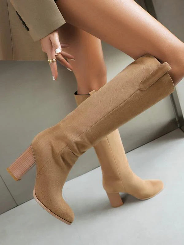 Suede High Heel Boots A3582