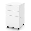 White 3 Drawer Mobile Vertical Filing Cabinet X60191