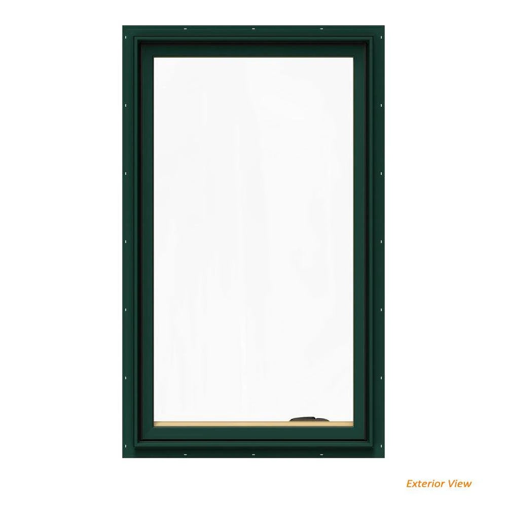 28.75 in. x 48.75 in. Green Clad Wood Right-Handed Casement Window with Mesh Screen B95605