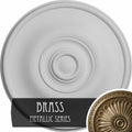 11 3/4x22OD x 3/8x22P Hand-Painted Brass Ceiling Medallion G257419