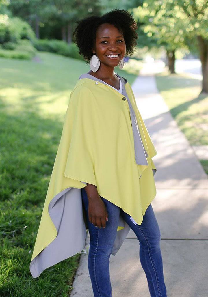 Yellow & Gray Hooded Rainwear L6617