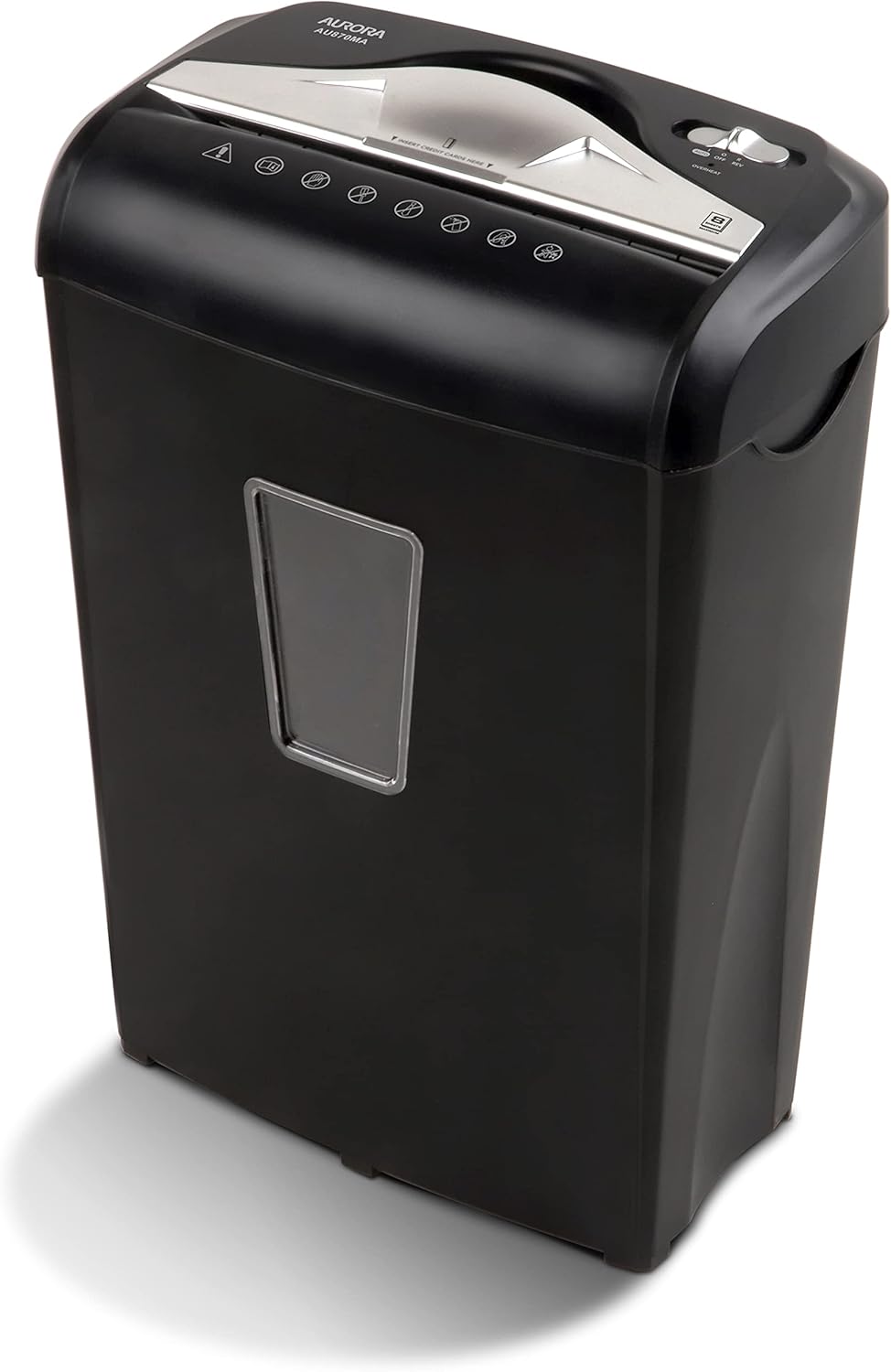 10-Sheet Micro-Cut Paper CD Credit Card Shredder with Pullout Basket Y745366
