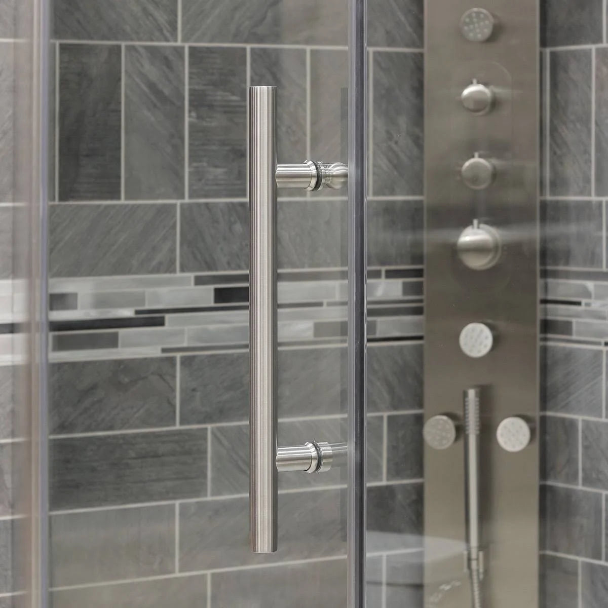 Brushed Nickel Pivot Swing-Out Shower Door T5053