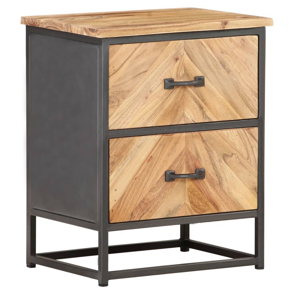 Solid Acacia Wood Bedside Cabinet C630