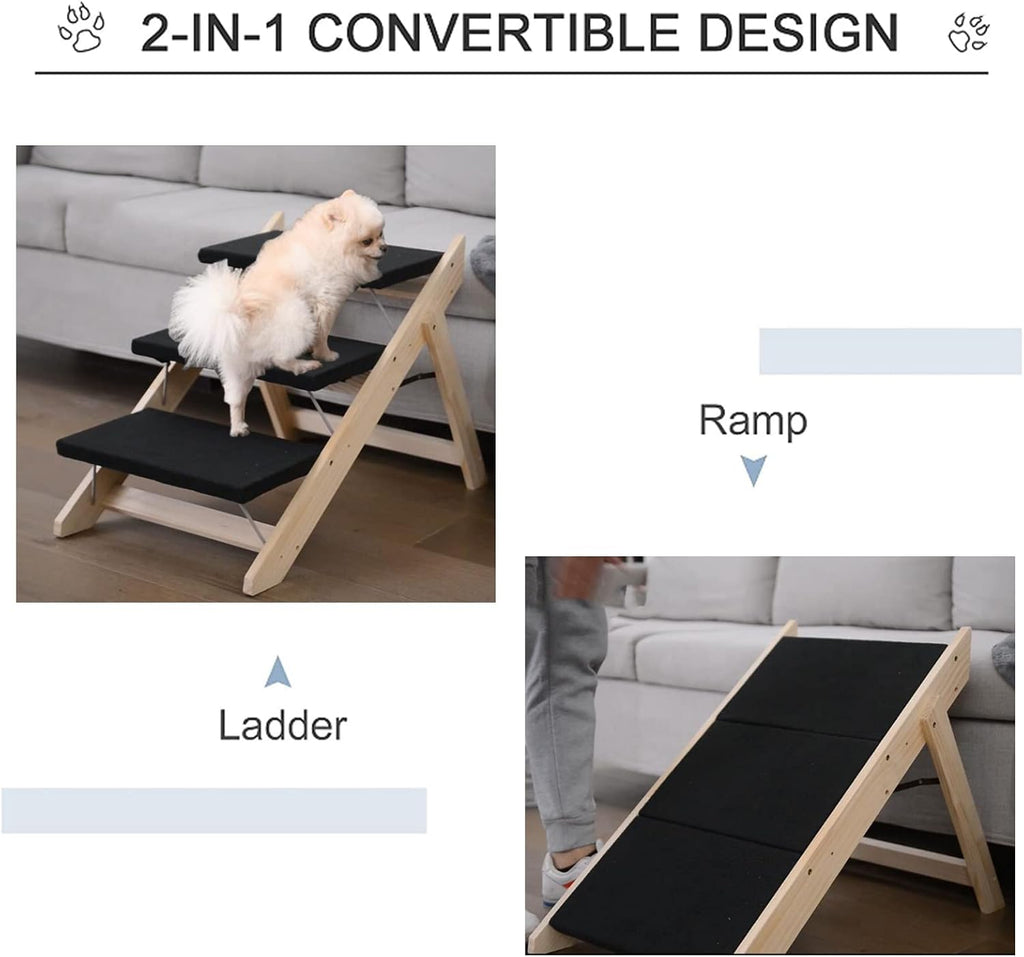 Foldable Wood Pet Stairs and Ramp R357012