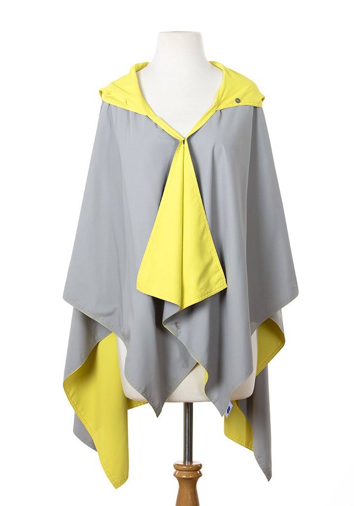 Yellow & Gray Hooded Rainwear L6617
