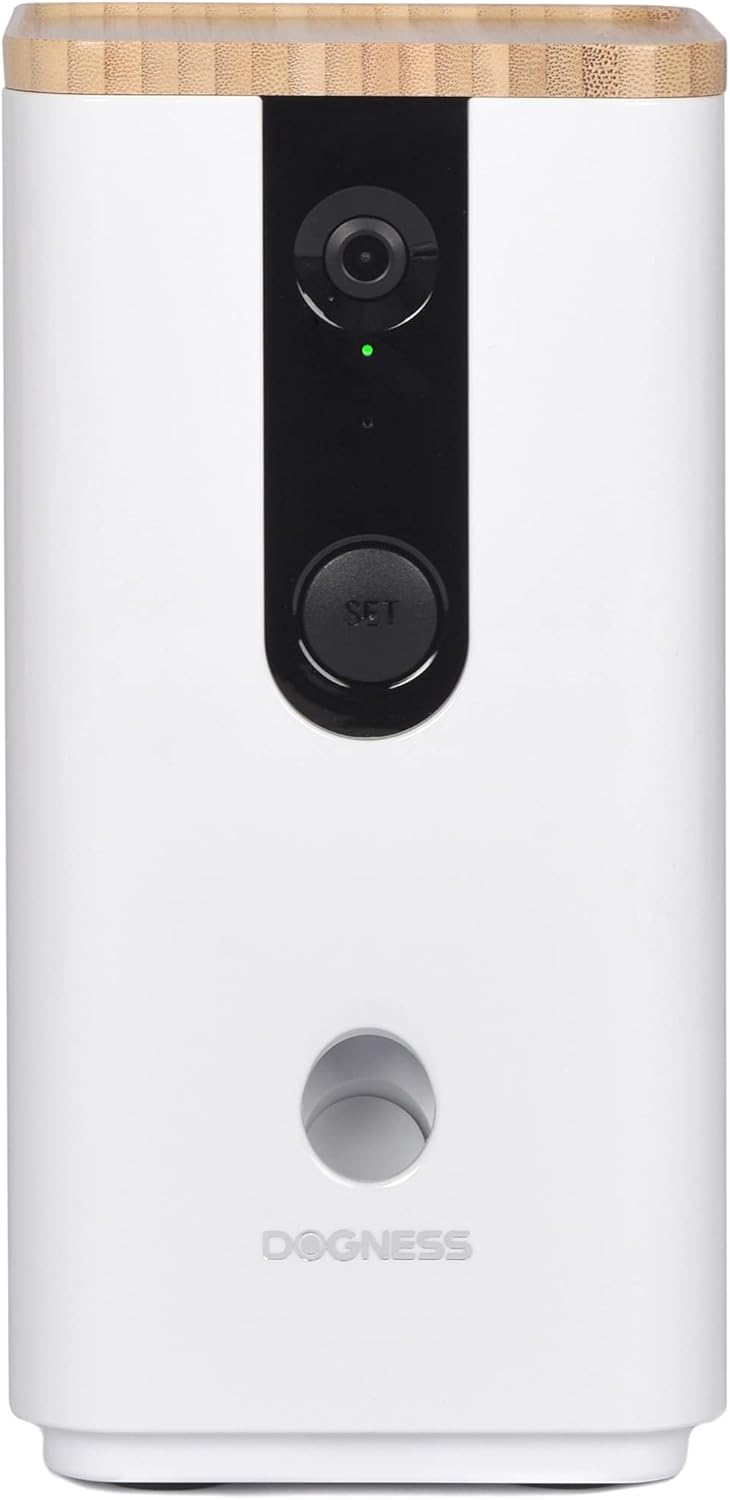 Wi-Fi Pet Camera with Treat Dispenser, 1080P HD, 2-Way Audio, Night Vision, Black L849899