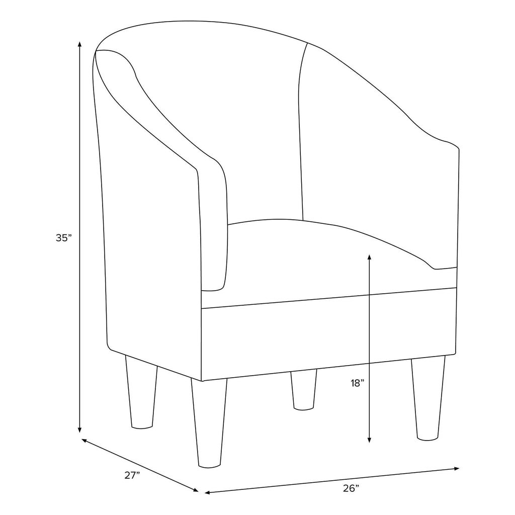 Upholstered Tub Chair Linen Seaglass F106109