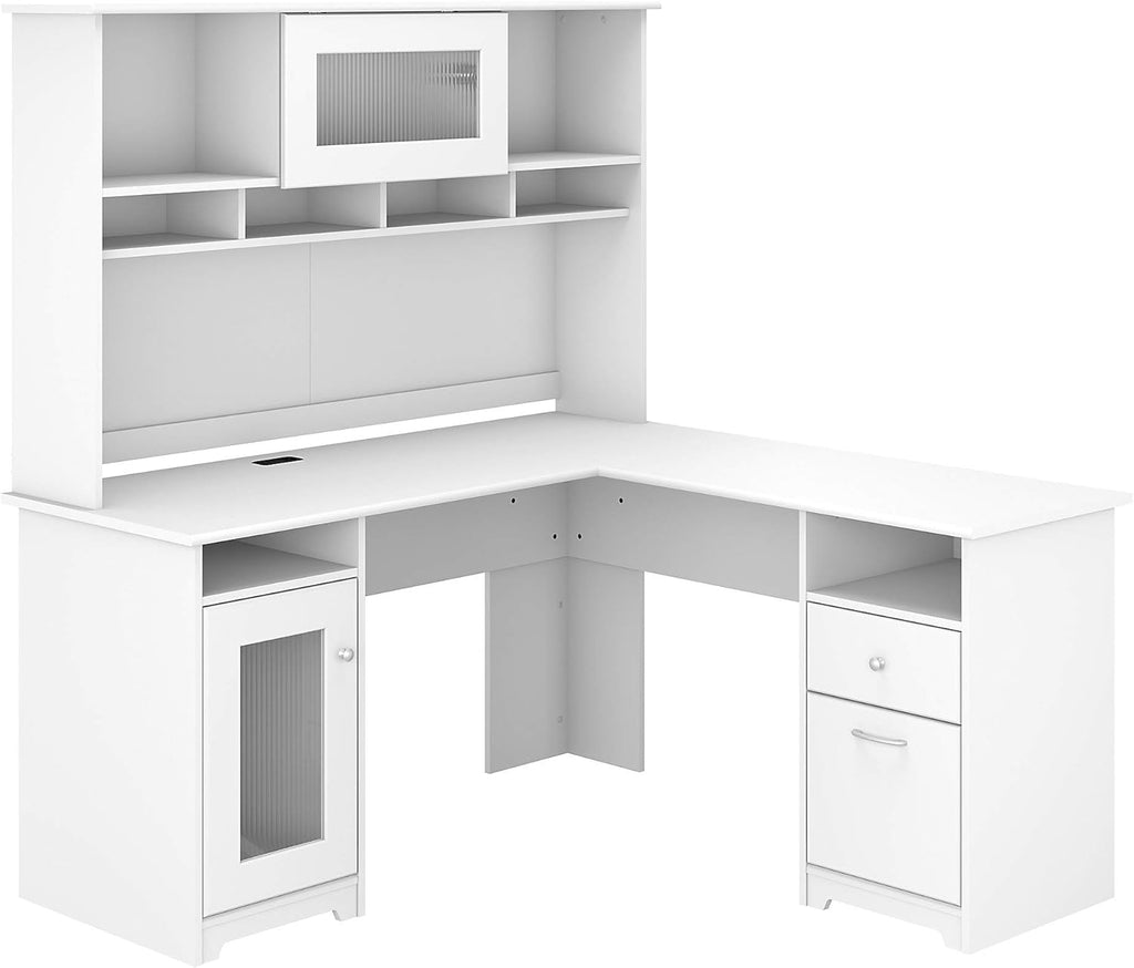 L Shaped Desk with Hutch S8070