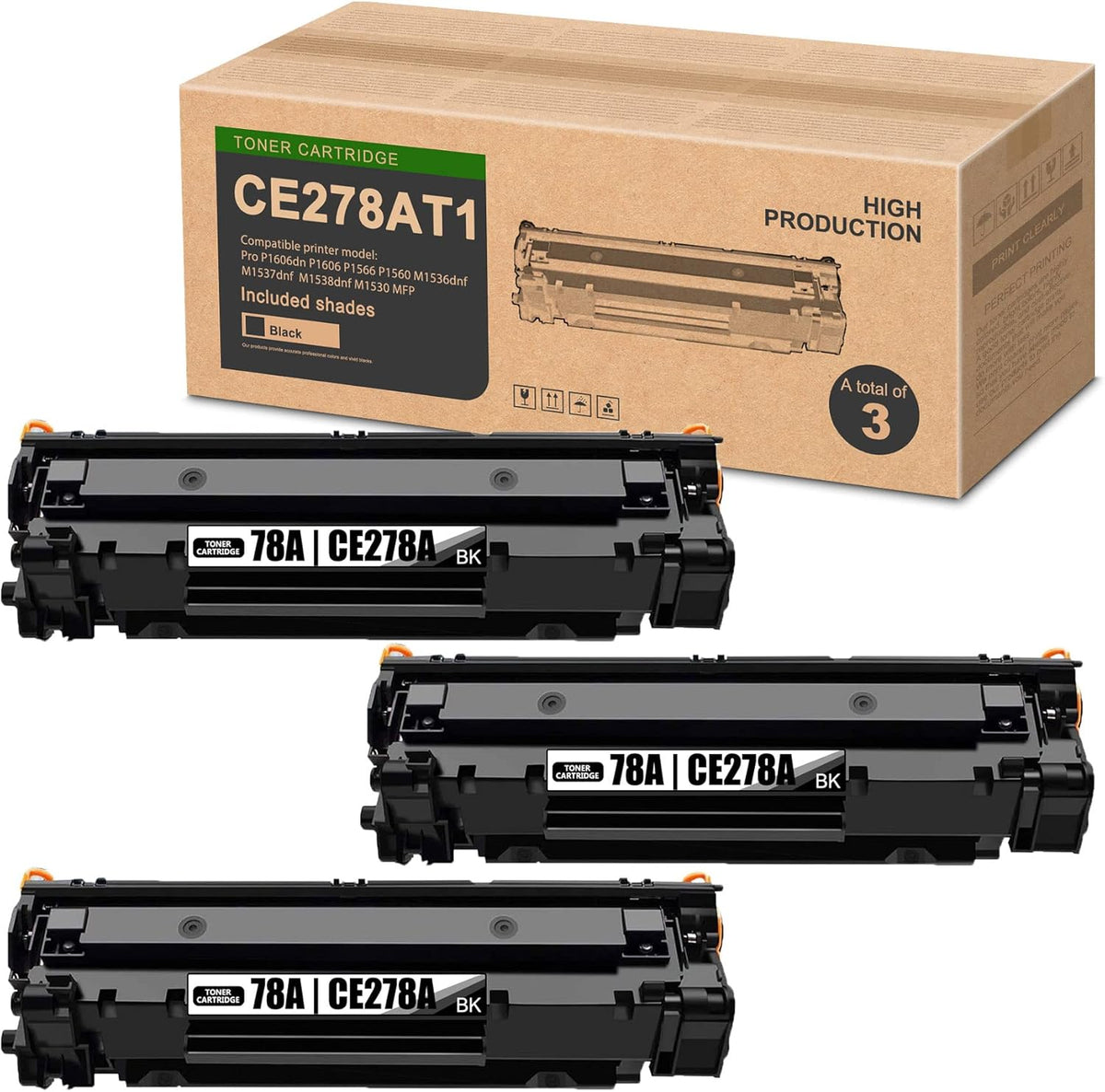 Compatible 3-Pack 78A Toner Cartridge Replacement L750505