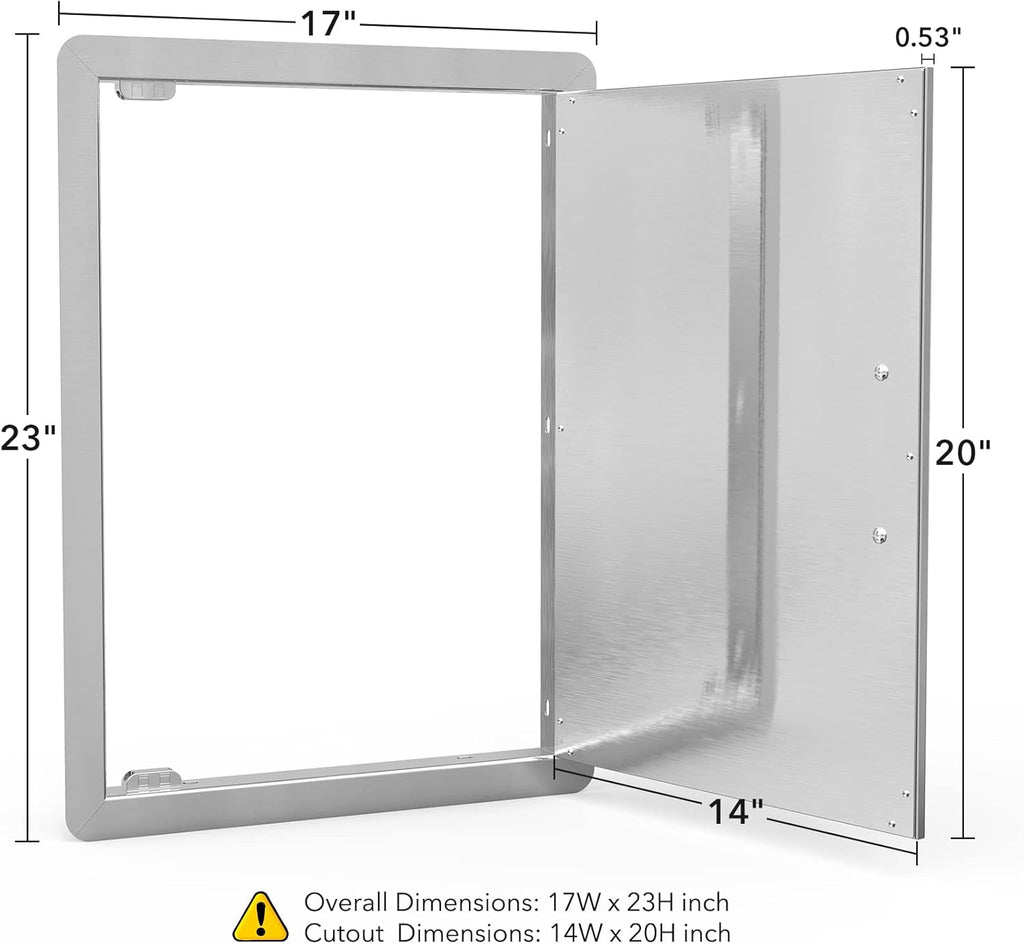 Stainless Steel Single Vertical Access Door Pack of 2 L266