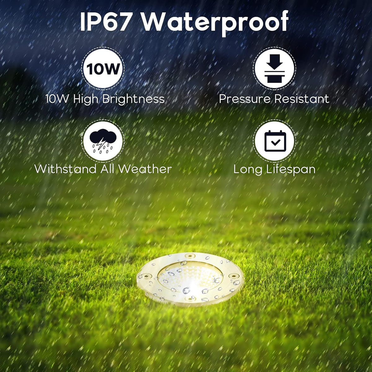 10W RGBW LED Landscape Lights IP67 Waterproof 10 Pack Z611197